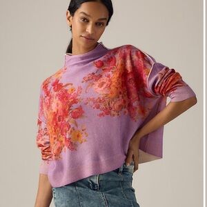 Pilcro The Alani Cashmere Mock-Neck Sweater by Purple